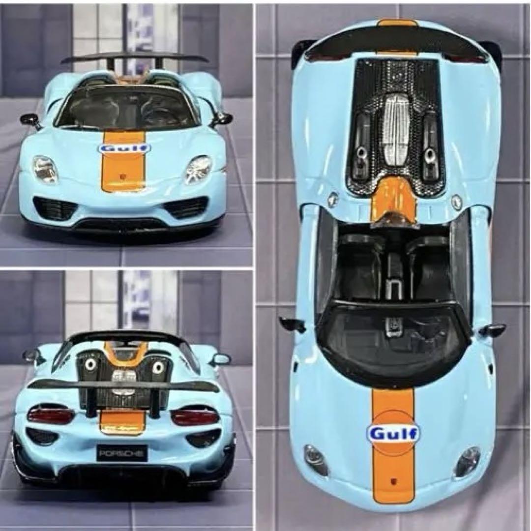 TM 1/64 ポルシェ 918 スパイダーGulfフィギュア付き162/999