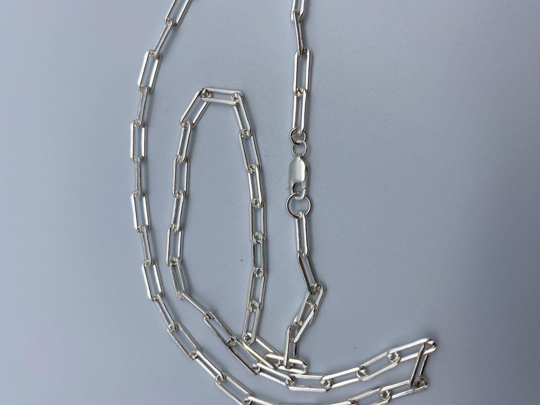 ペーパー クリップ チェーン ネックレス シルバー silver925 3.5