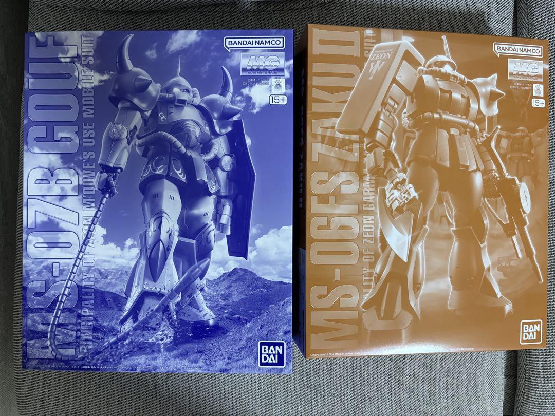 【未組立品・2個セット】MG ガルマザビ専用ザクⅡ、マクベ専用グフ