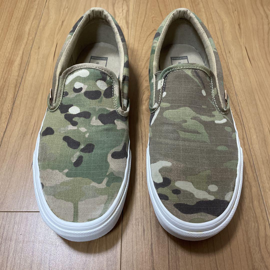 vans迷彩キャンバススリッポンCALIFORNIA us9.5