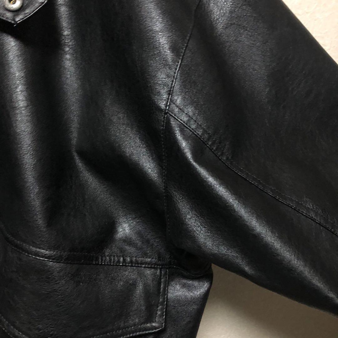 CLEL】 フェイクレザー ブルゾン サイズL ブラウン