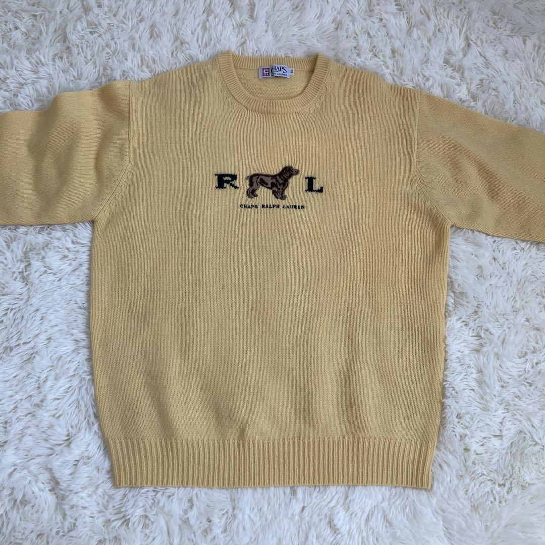 90s チャップス ラルフローレン ニット セーター ロゴマークL L