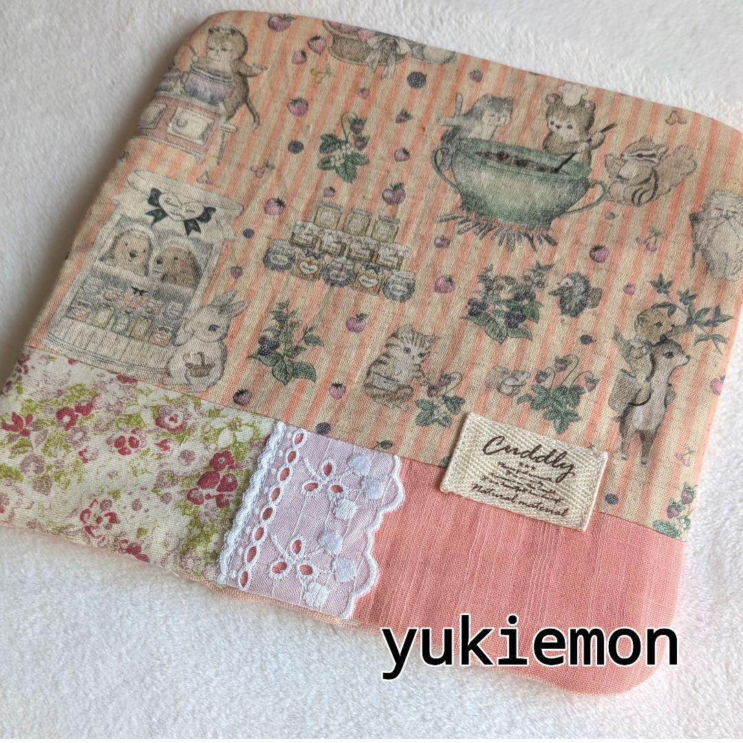 yukiemon可愛い6重ガーゼハンカチ☆ジャムラボ☆森の動物さんたち