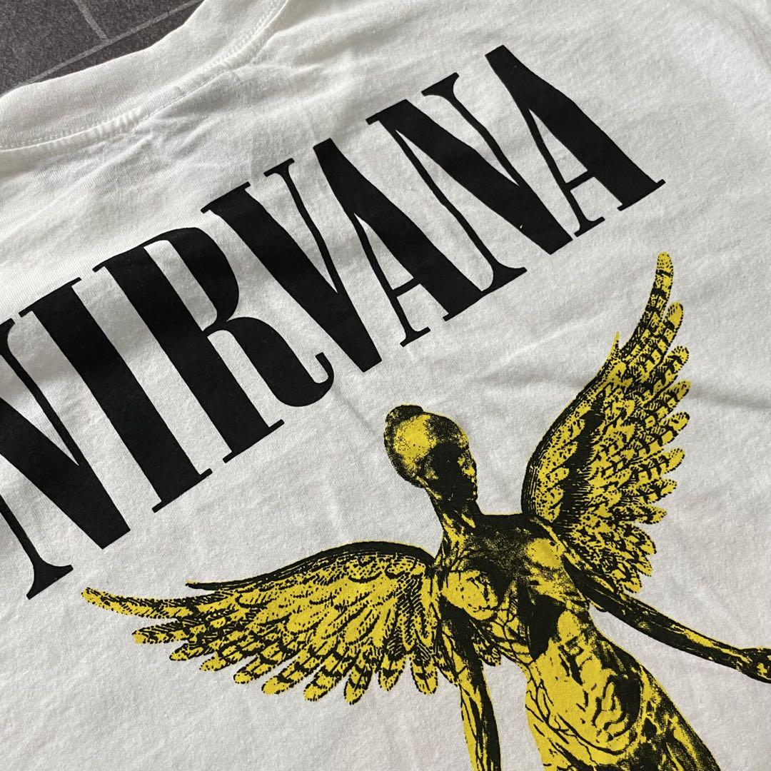 NIRVANA ニルヴァーナ smile s/s band Tシャツ 白 XL