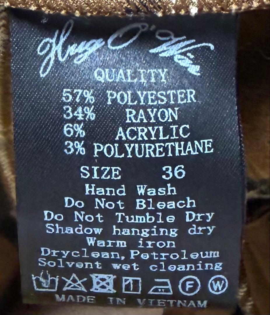 裏起毛チェックワイドパンツ ブラウン