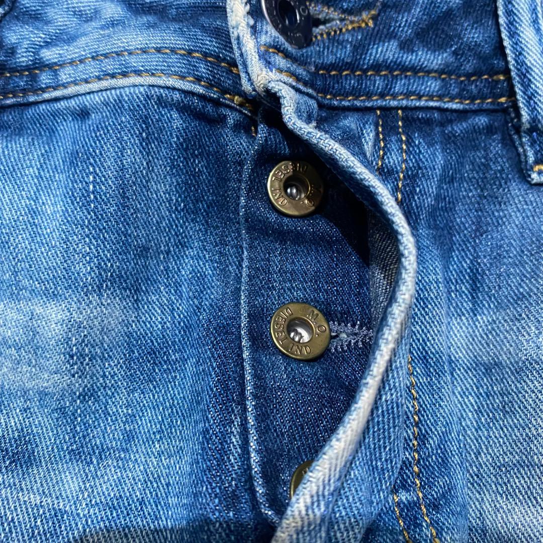 DIESEL イタリア製 W30 y2k ボタンフライ 色落ち フレアデニム
