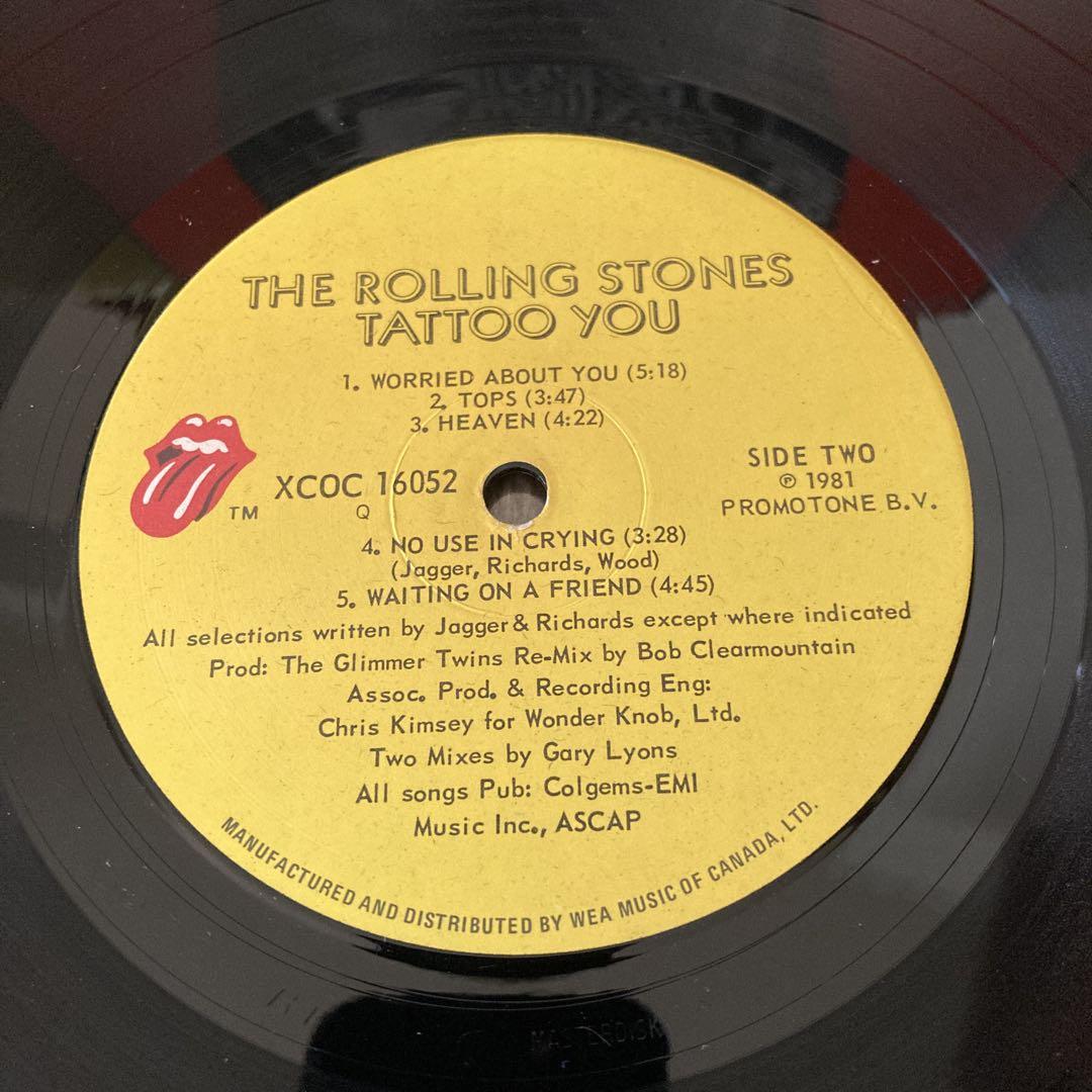 LP/カナダ盤 ROLLING STONES“TATTOO YOU”刺青の男 - メルカリ