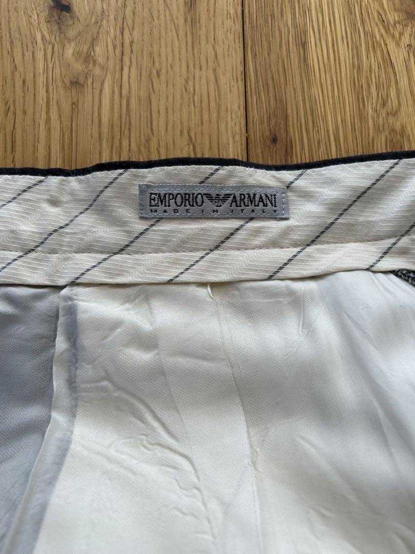 古着 90s Italy製 ARMANI COLLEZIONI 上質 ストライプ ウール