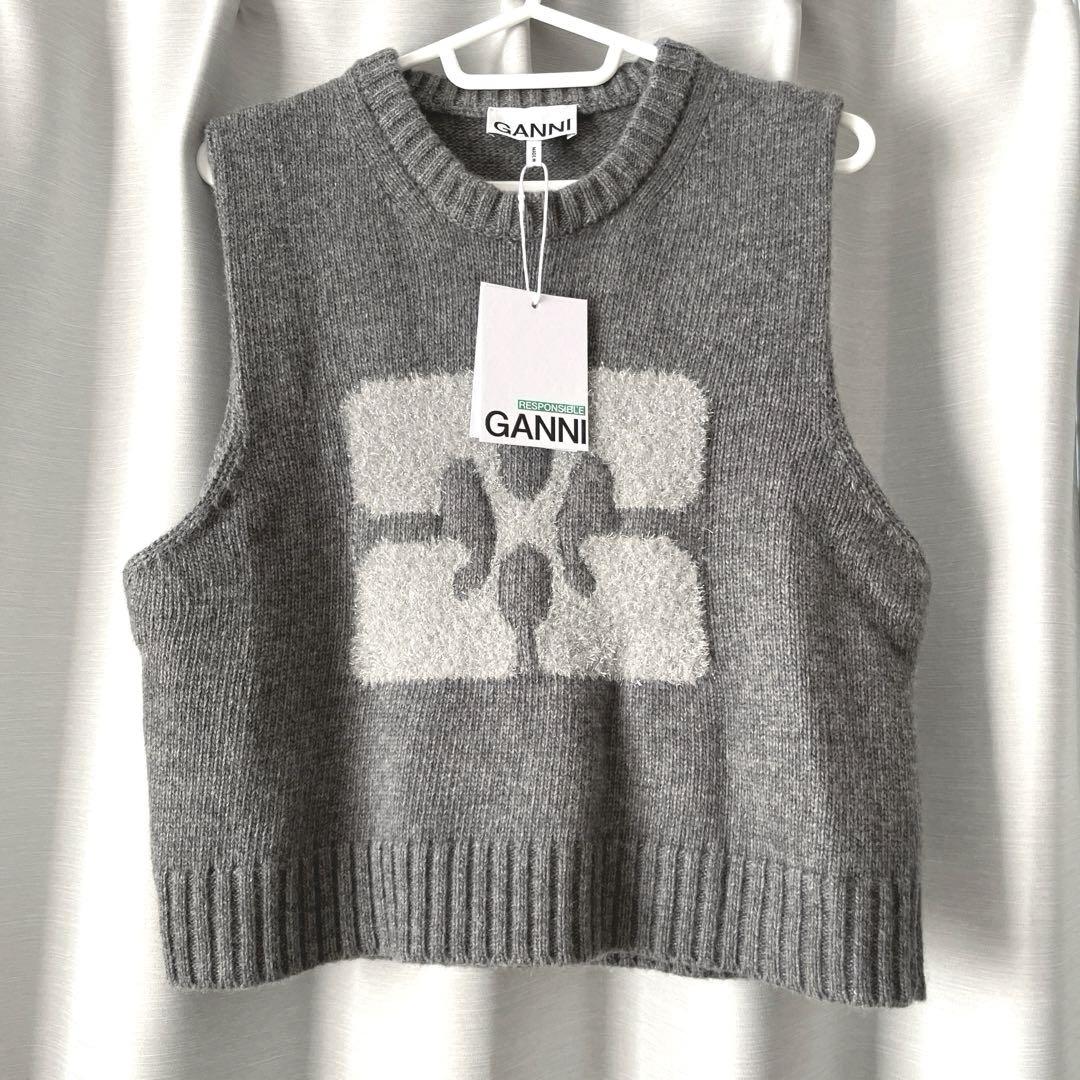 GANNI グラフィック クロップ ベスト 17,500円