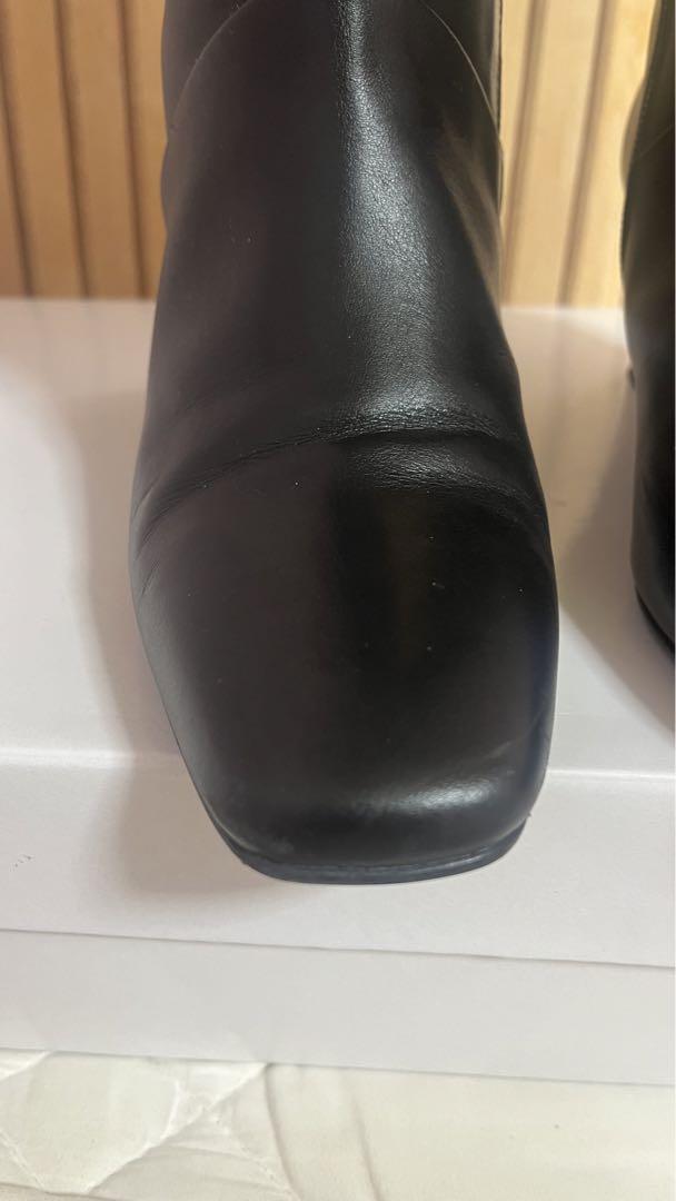 超美品⭐︎ダイアナ　24 黒レザー ロングブーツ　6cmヒール