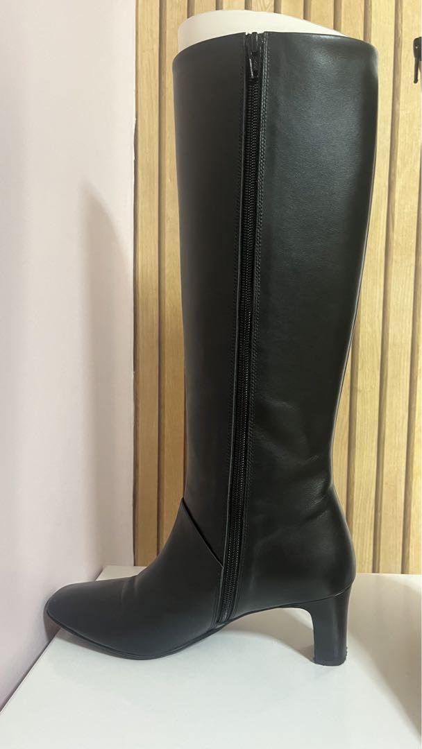 超美品⭐︎ダイアナ　24 黒レザー ロングブーツ　6cmヒール