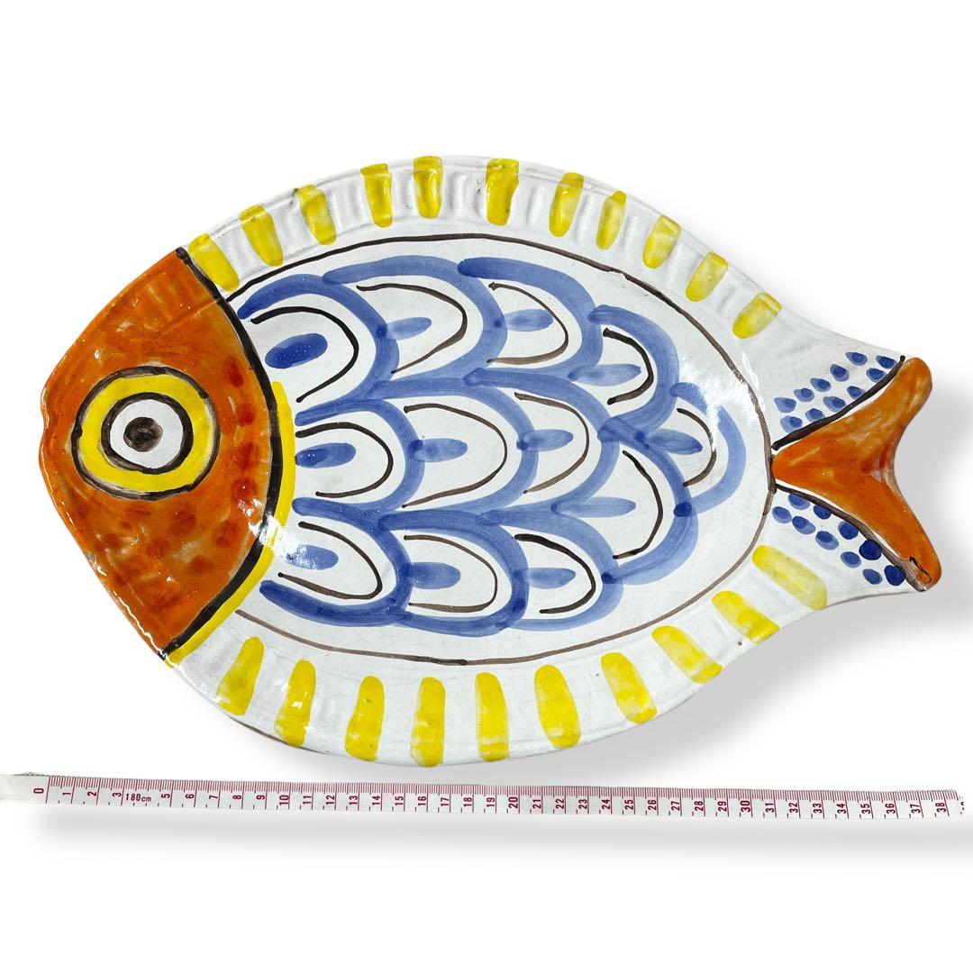 DESIMONE】デ・シモーネ 魚絵皿 シチリア陶器 38cm 大プレート - メルカリ