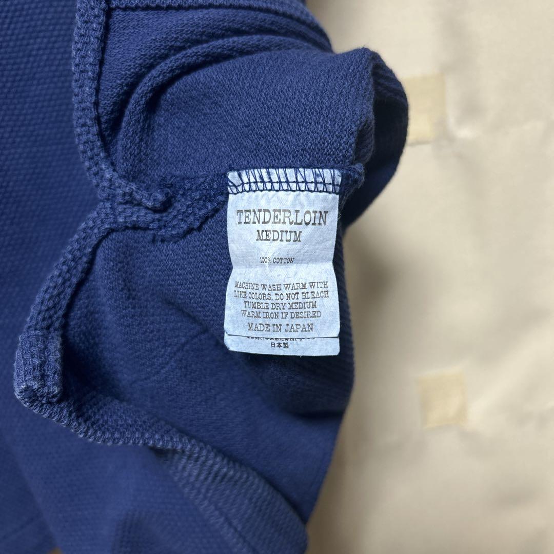 テンダーロインMOSS STITCH POLO NAVY M