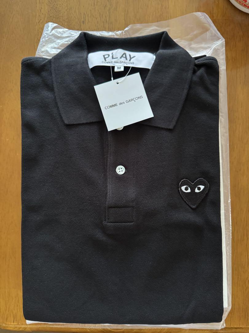COMME des GARÇONS PLAY ブラックポロシャツ M
