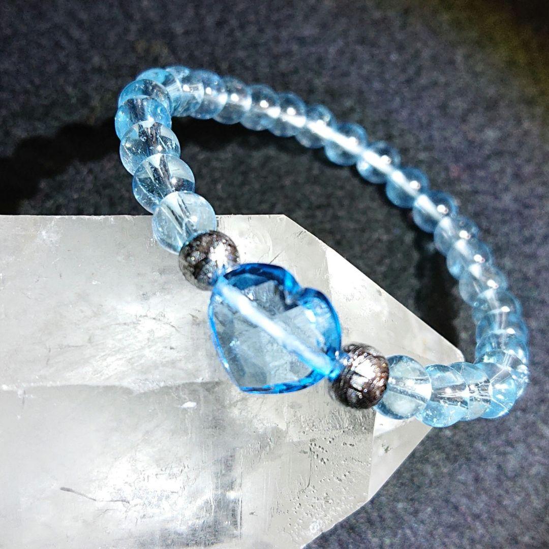 全国宅配無料 スイスブルートパーズハート・スカイブルートパーズ