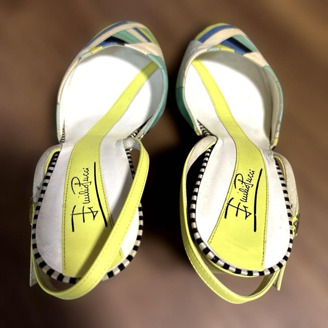【美品・希少・箱付】EMILIO PUCCI エミリオプッチ ウェッジサンダル エミリオプッチ ウェッジサンダル35 - メルカリ