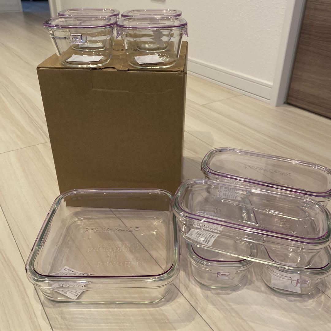 【新品・未使用】Iwaki 耐熱ガラスサラダ 9個セット レシピ付き