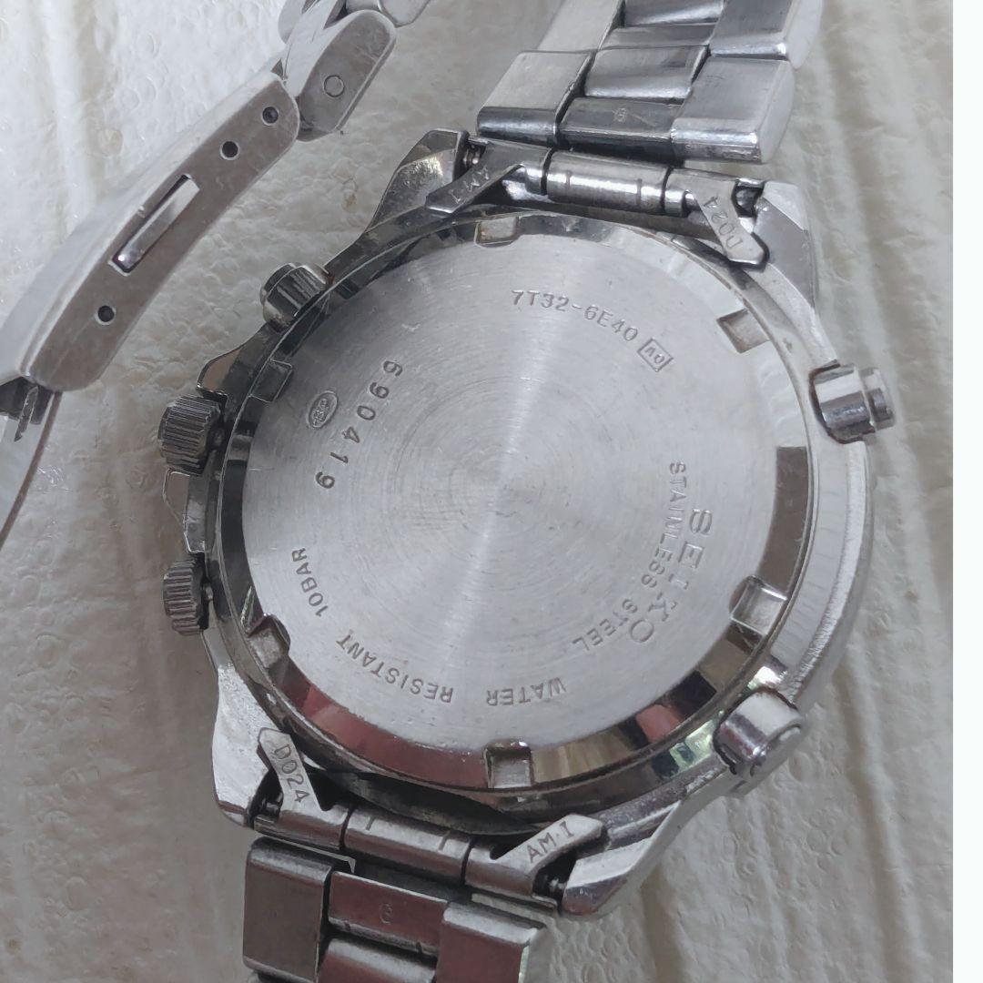 【電池切れ 動作未確認】SEIKO セイコー 7T32-6E40 メンズ腕時計