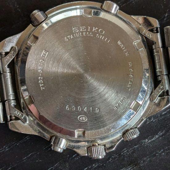 【電池切れ 動作未確認】SEIKO セイコー 7T32-6E40 メンズ腕時計