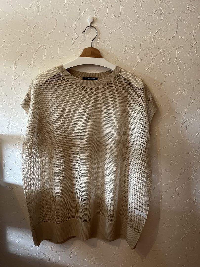mizuiro ind メッシュ柄ベスト