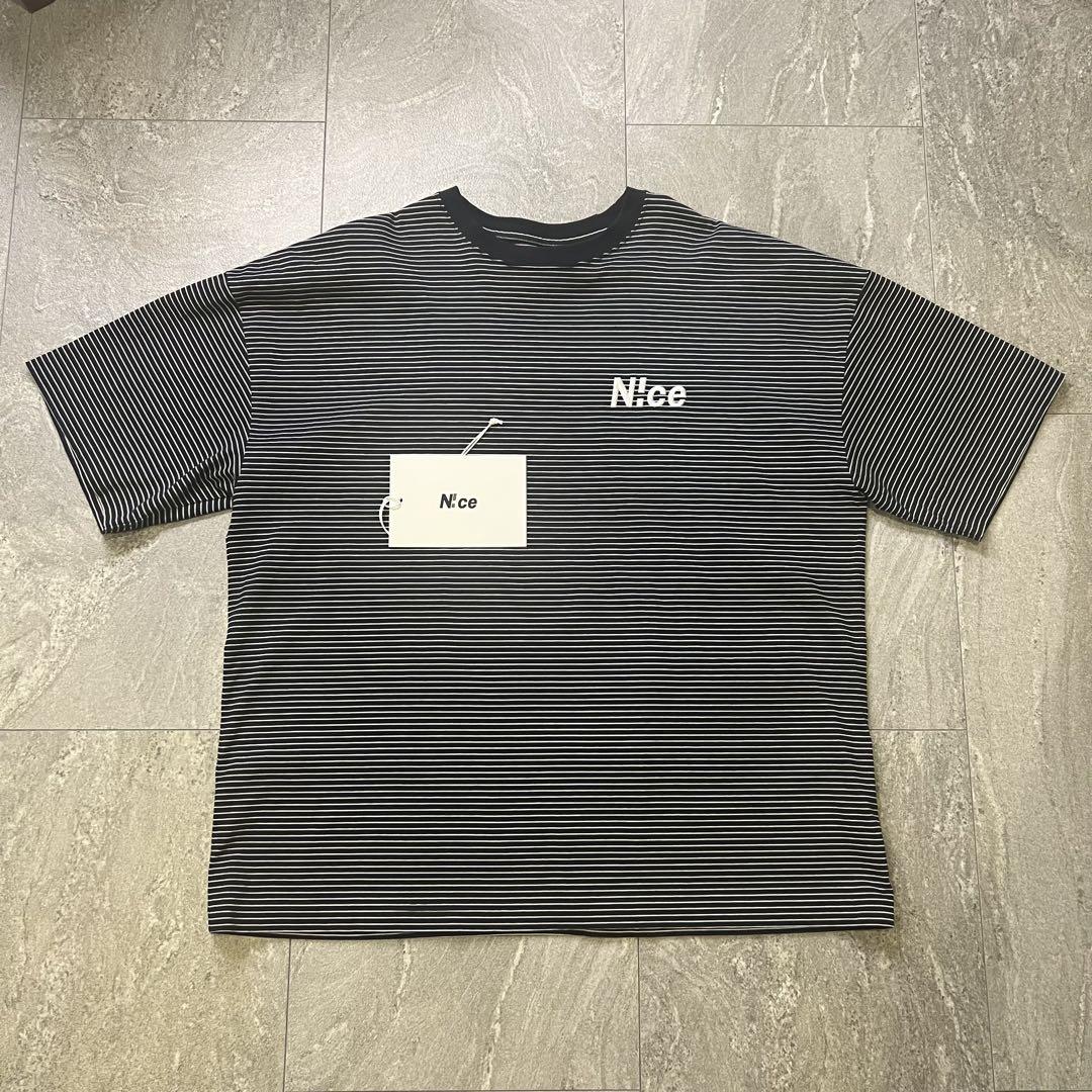 N!CE ボーダーロゴT nice shop ttt_msw Tシャツ