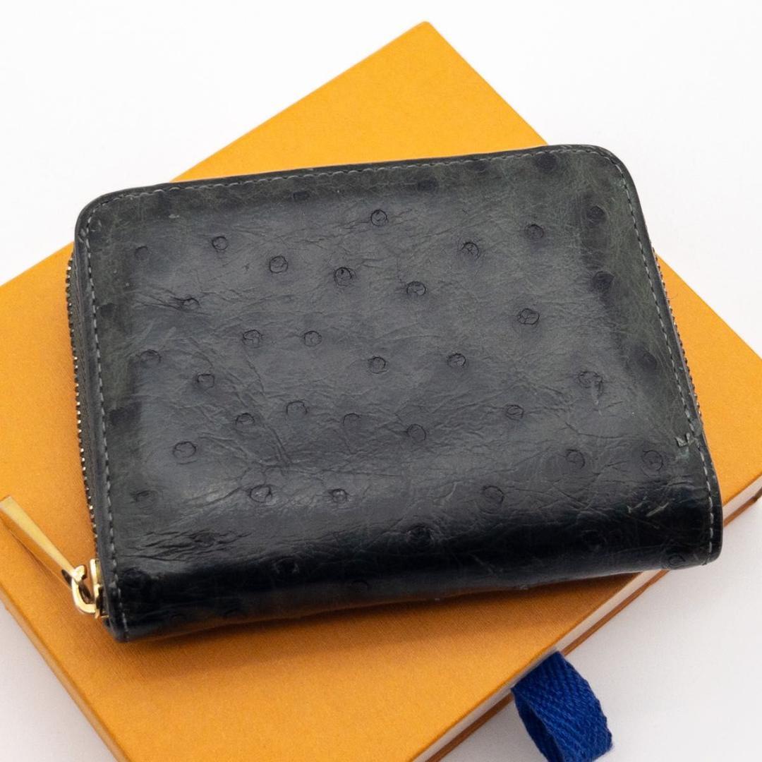 【SALE】ルイヴィトン　ジッピーコインパース　オーストリッチ　コインケース　緑 極美品】ルイヴィトン ジッピーコインパース オーストリッチ