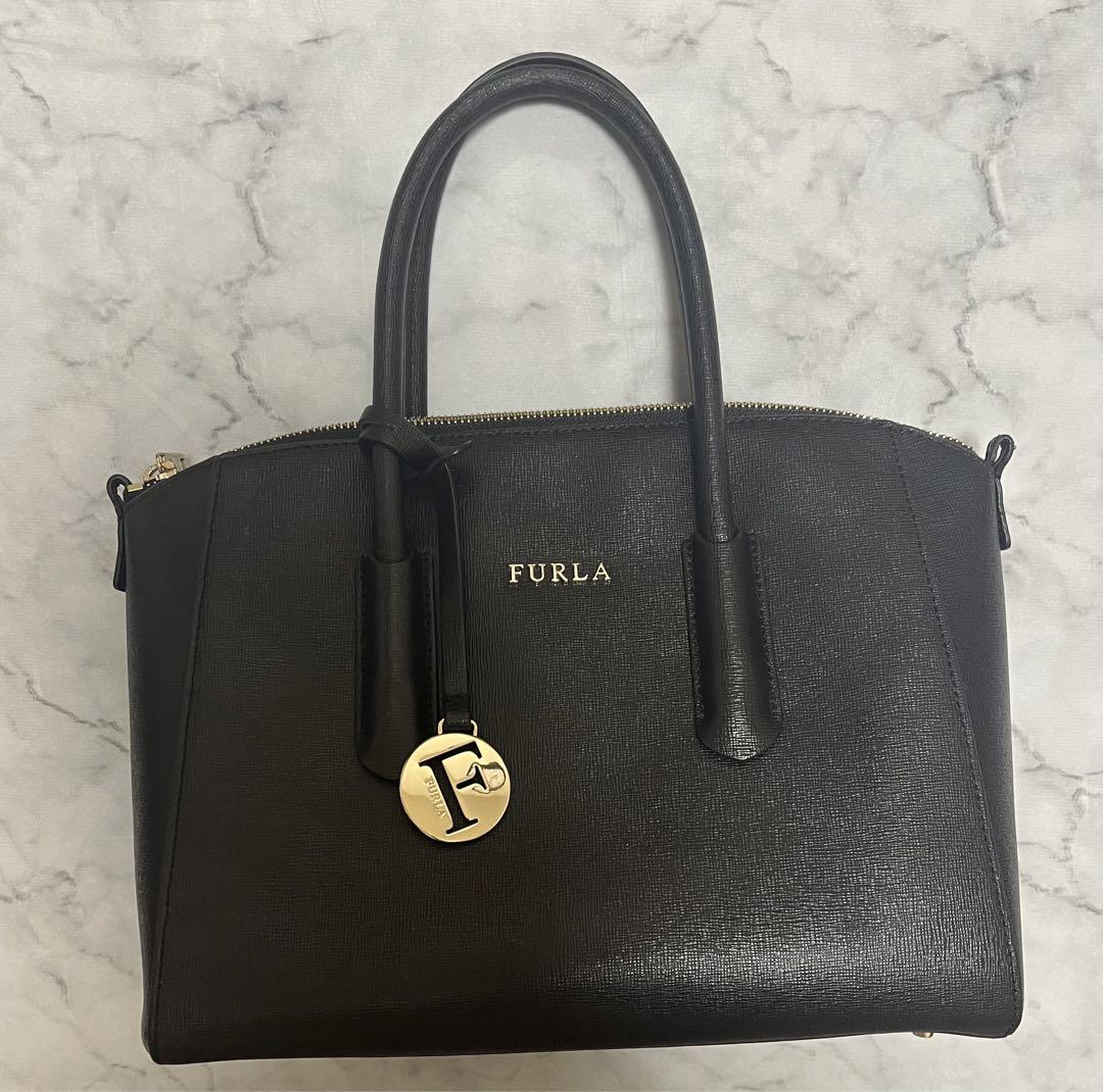 FURLA フルラ ブラック ハンドバッグ レディースレザー