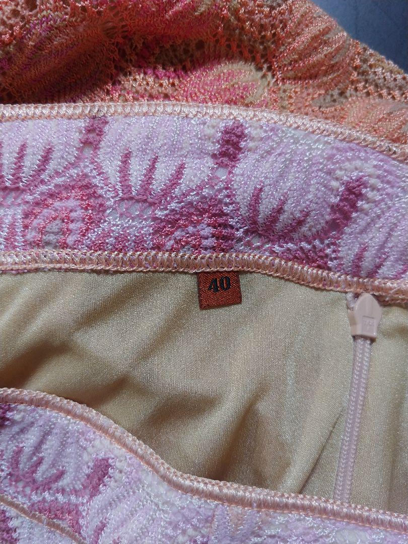 レッド系,L【ポイント10倍】 【MISSONI】サイズ40/スカート ひざ丈 販売特注 【MISSONI】サイズ40/スカート ひざ丈スカート