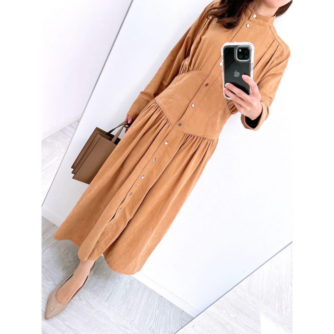 【美品✨】定価 53,900円❤️ELIN ✨サイズ36✨スエード ワンピース