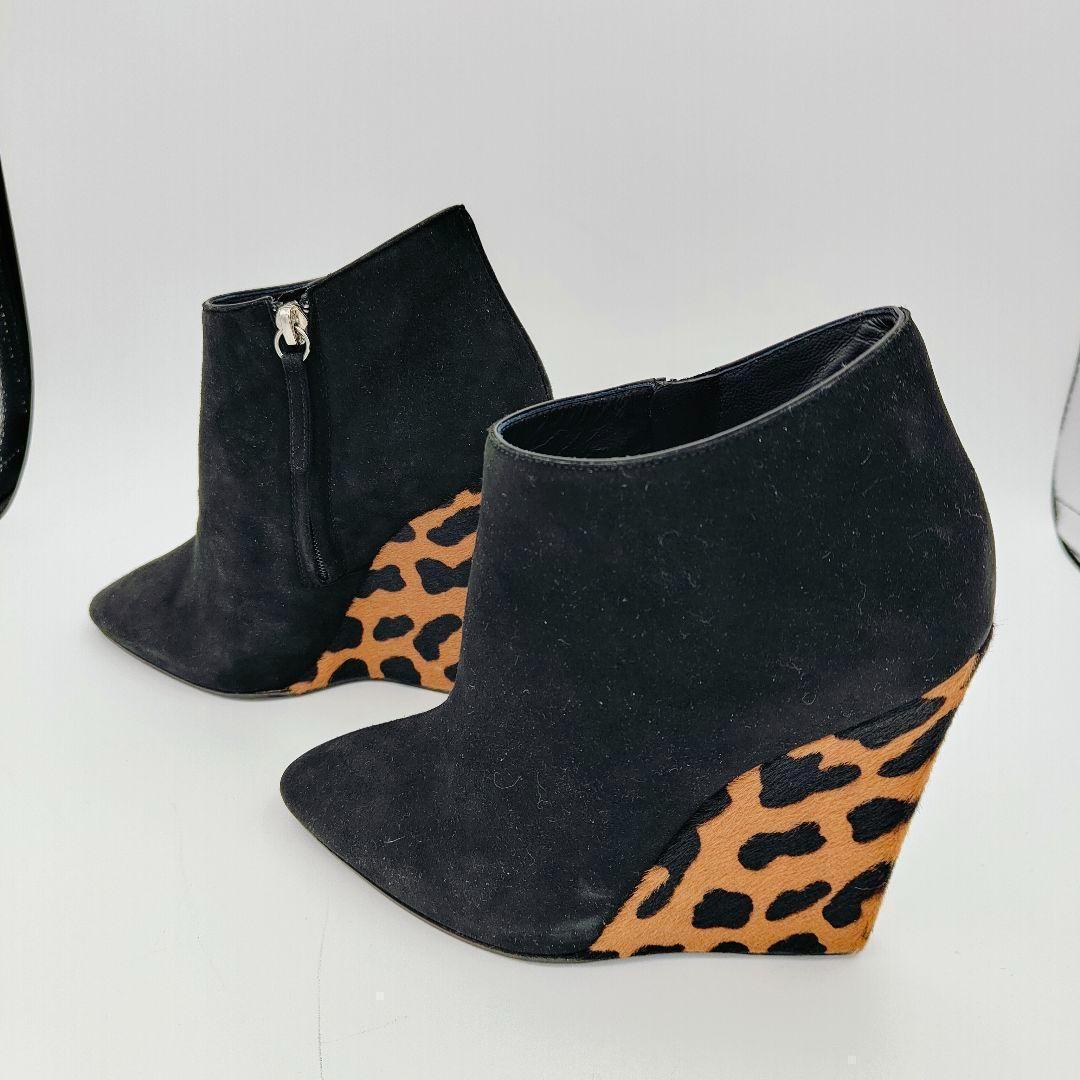 ジュゼッペザノッティ ショートブーツ レオパードヒールブーツ 23.5 ジュゼッペザノッティ ショートブーツ レオパードヒールブーツ 23.5