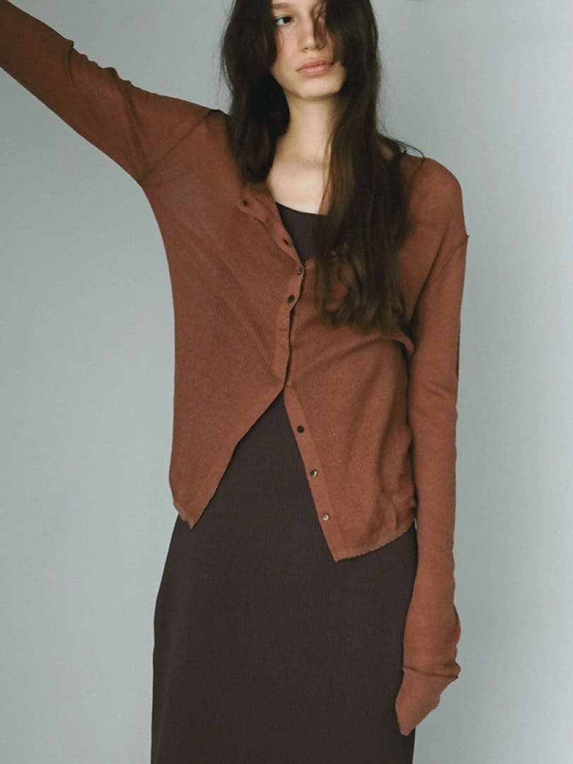 新品etretokyoシアーハイゲージニットカーディガン