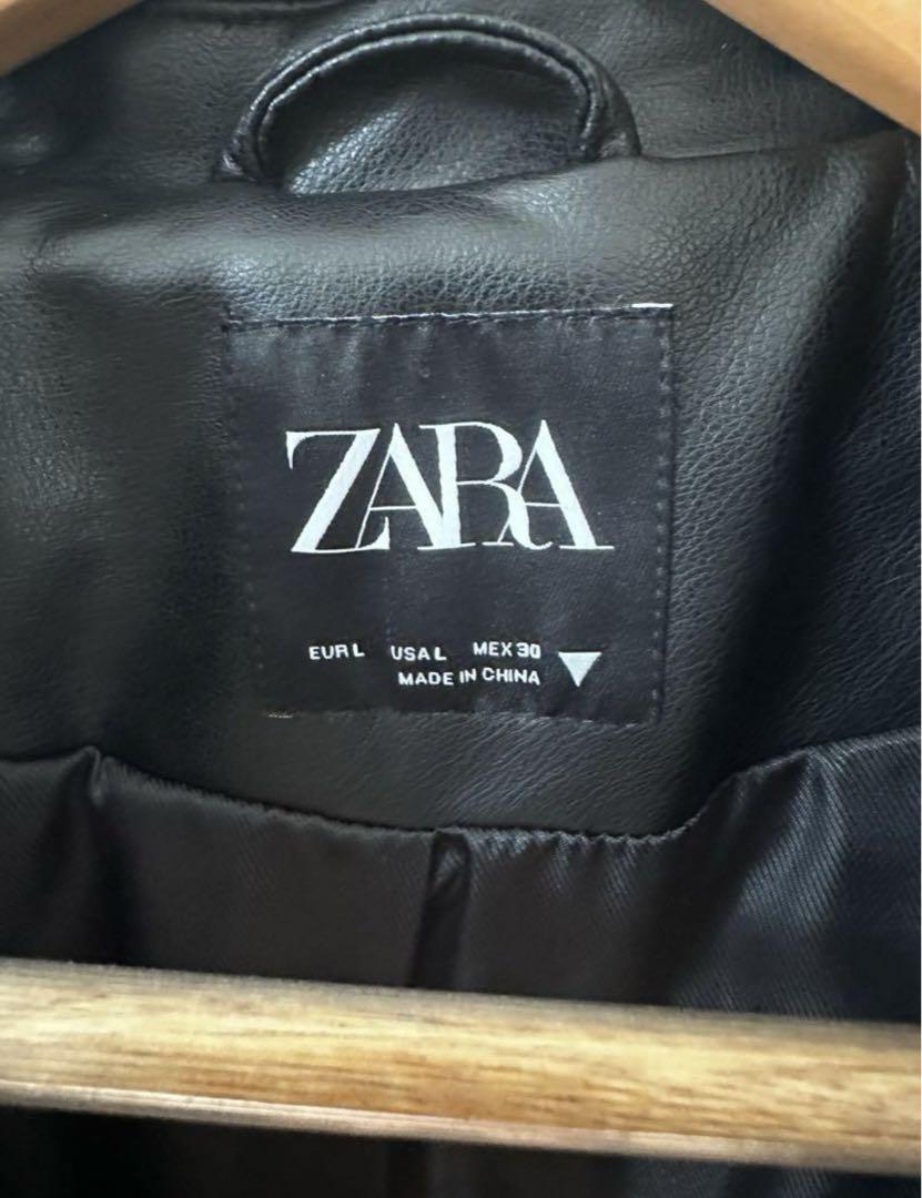 ZARA フェイクレザー　トレンチコート　アウター