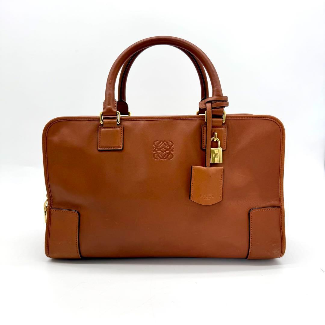 LOEWE ロエベ アマソナ 36ハンドバッグ ブラウン ロエベ(Loewe) アマソナ 36 レディース レザー ボストンバッグ