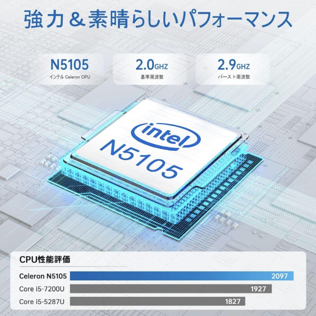 Mini PC N5105 Mini PC 2023 遅延なし 4コア4スレッド