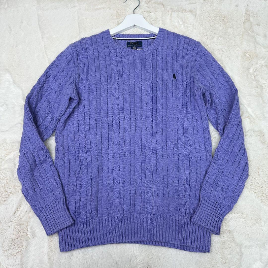 Polo Ralph Lauren 紫 ケーブルニットセーター 長袖 POLO RALPH LAUREN（ニット/セーター ・ パープル/紫色系）の