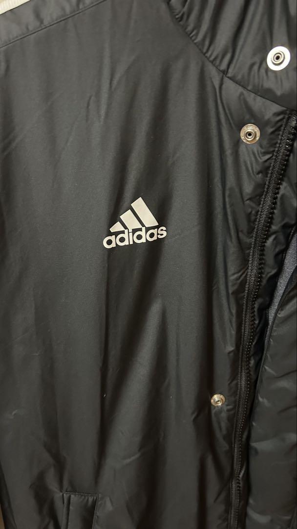 adidas ブラック ベンチコート