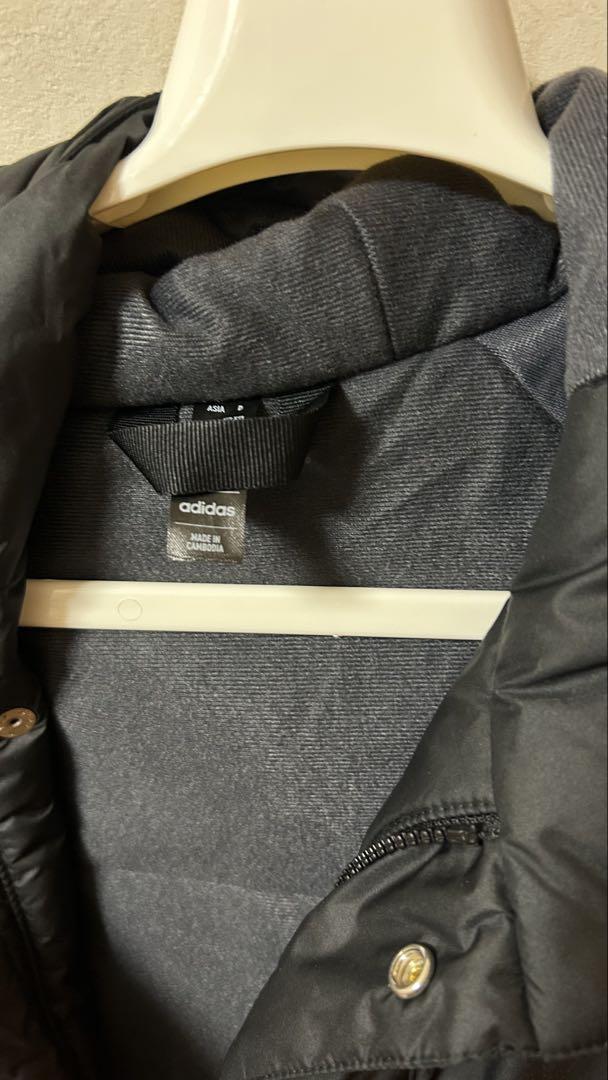 adidas ブラック ベンチコート