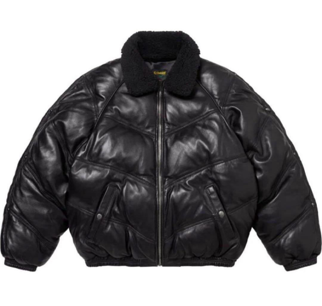 Supreme Schott Chevron Leather Jacket S