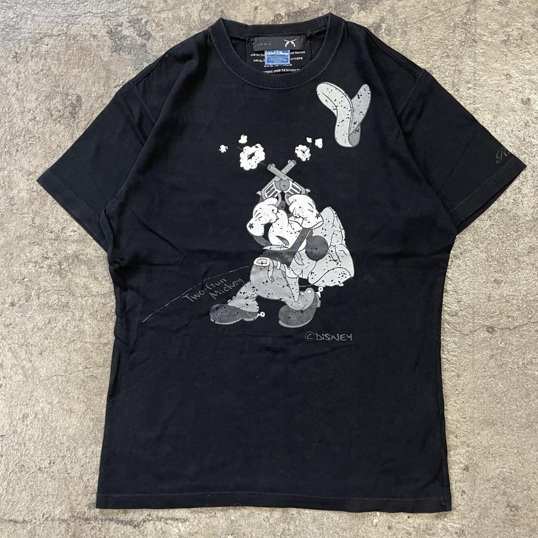 コラボTシャツ「Roen×roar×ディズニー」ミッキー 2丁拳銃スワロフスキー Roen roar ディズニー コラボ Tシャツ 44 ブラック - メルカリ