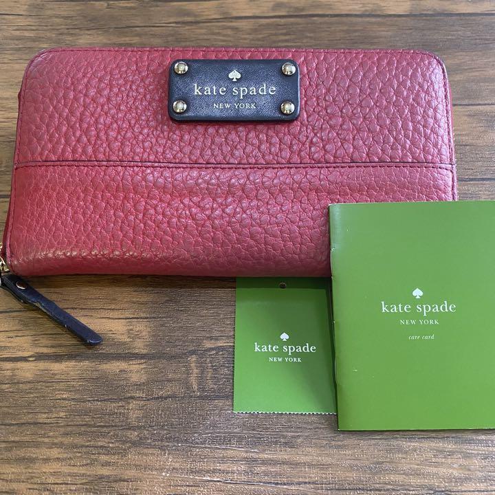 240円 ★お求めやすく価格改定★ kate spade ケイトスペード 長財布 赤 レッド