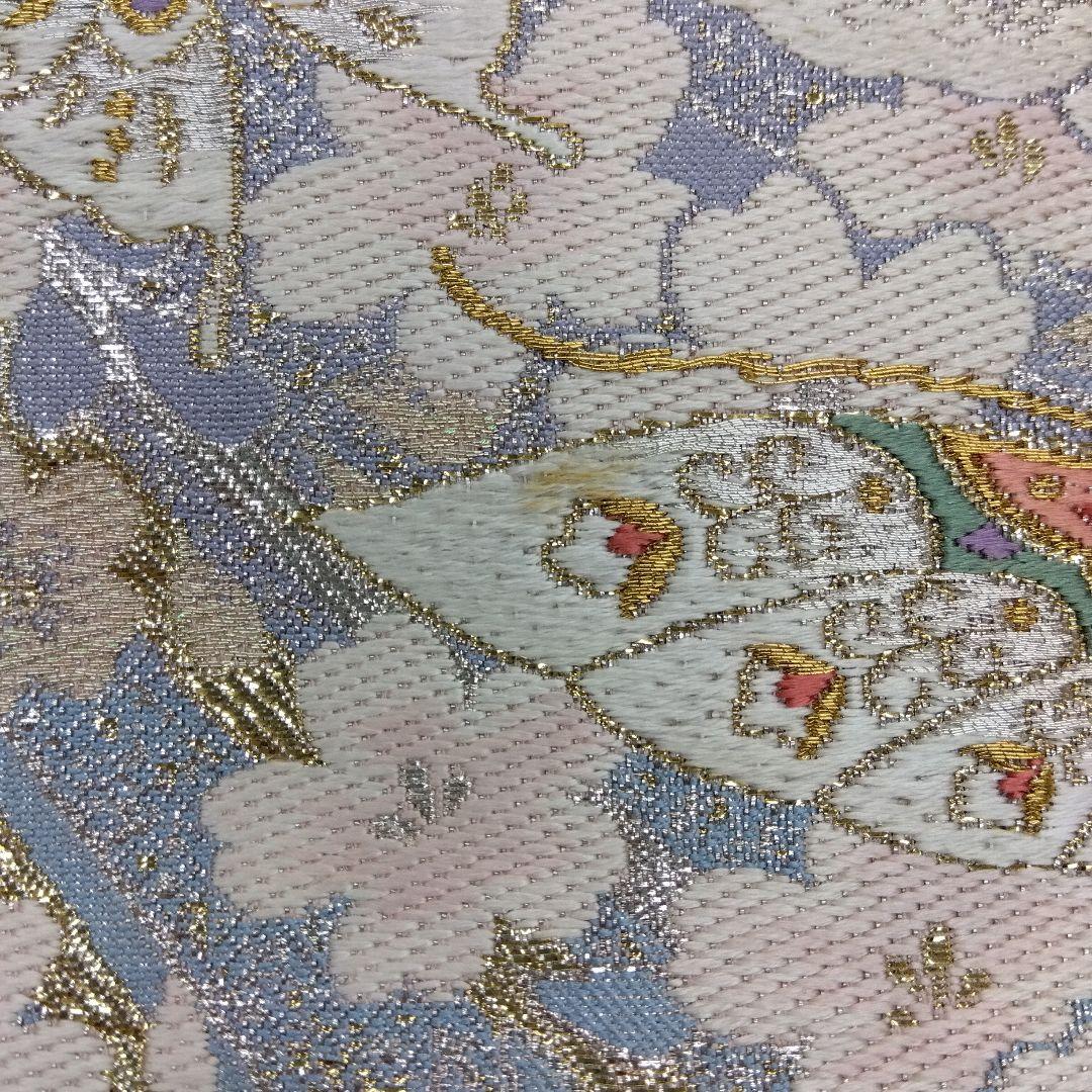袋帯 六通 桜 蝶 24M442f