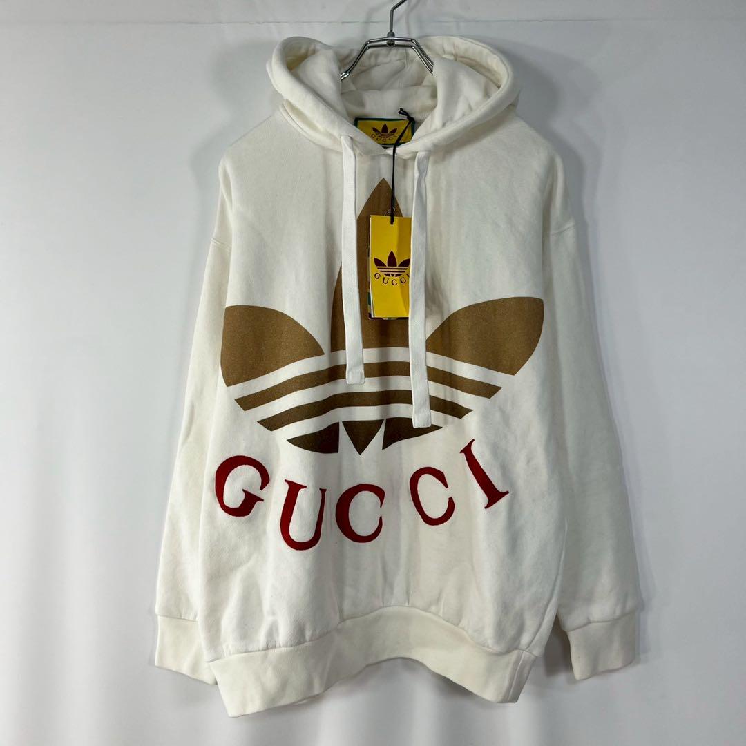 GUCCI アディダス コラボ パーカー ホワイト