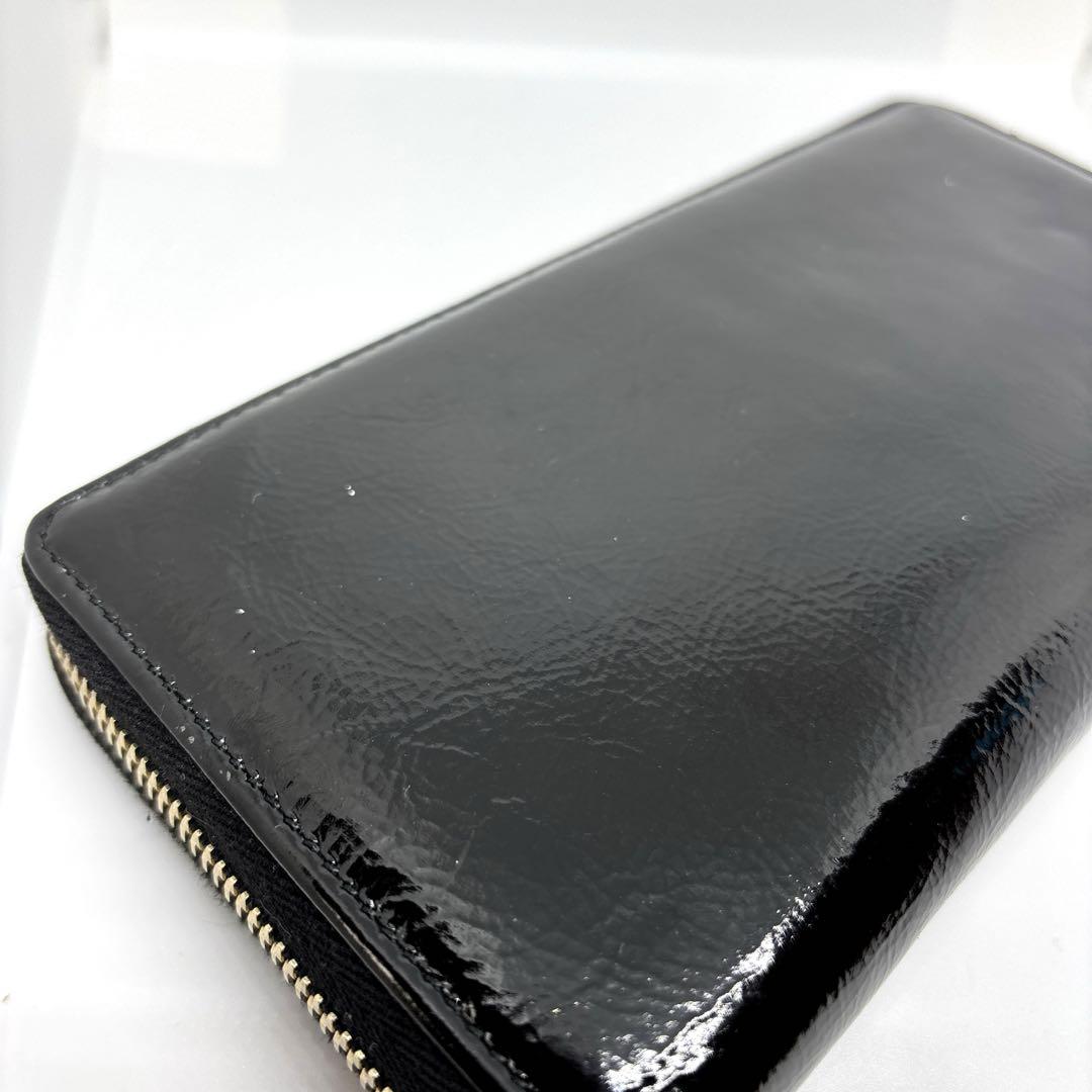 【希少】【良品】イヴサンローラン Yメール ラウンドファスナー 長財布 黒