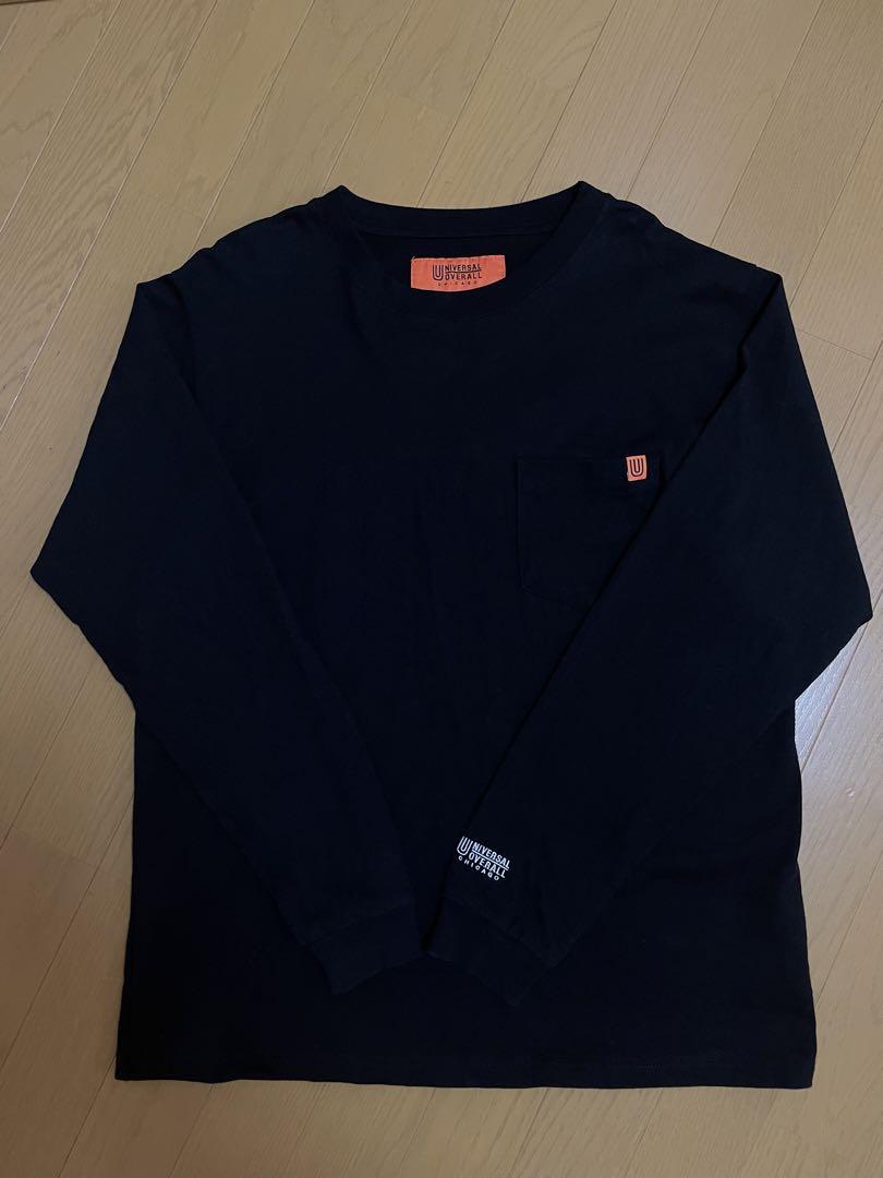 ユニバーサルオーバーオール　黒　ブラック　カットソー　ロンT  Tシャツ
