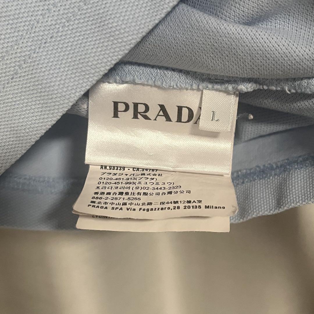 トップス PRADA logo plate polo shirt