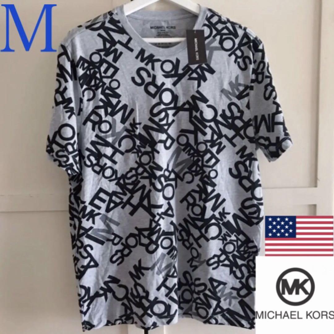 レア 新品 マイケルコース Tシャツ USA メンズ ロゴ M グレー