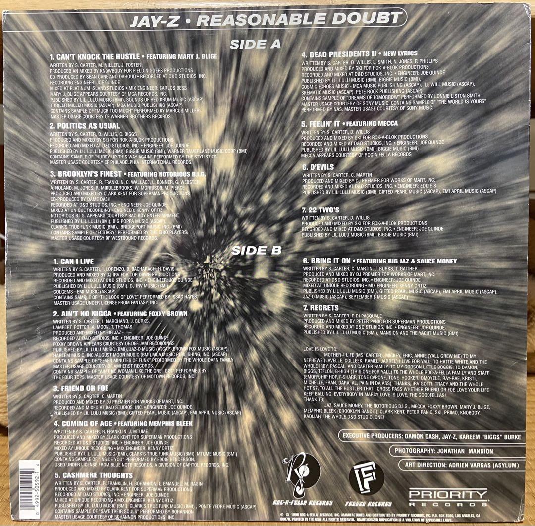 2LPレコード】JAY-Z / REASONABLE DOUBT