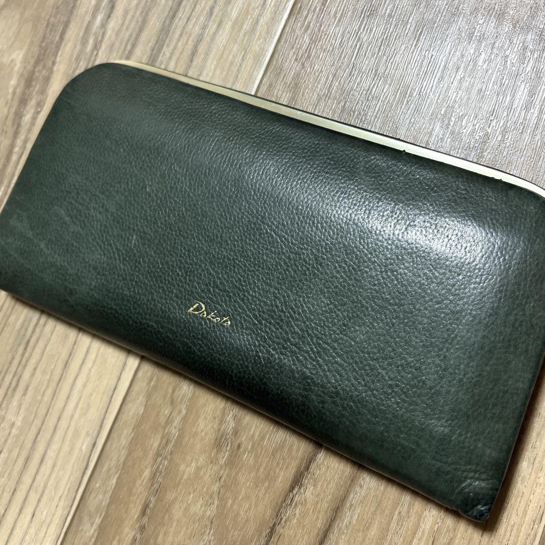 ゆま✨Dakotaダコタがま口長財布オッティモ本革ロングウォレットレザー