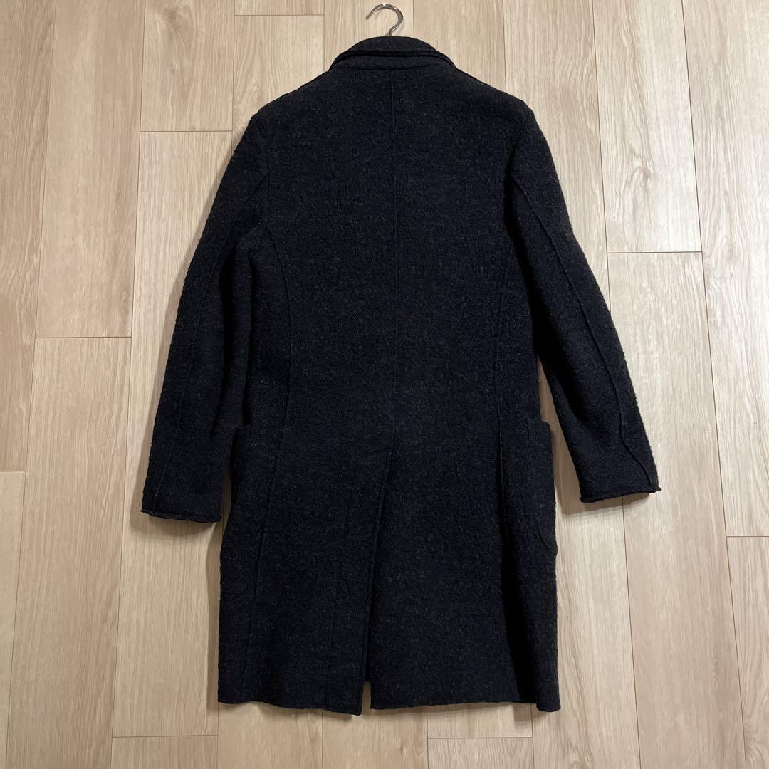 LARDINI ネイビー チェスターコート 着画あり