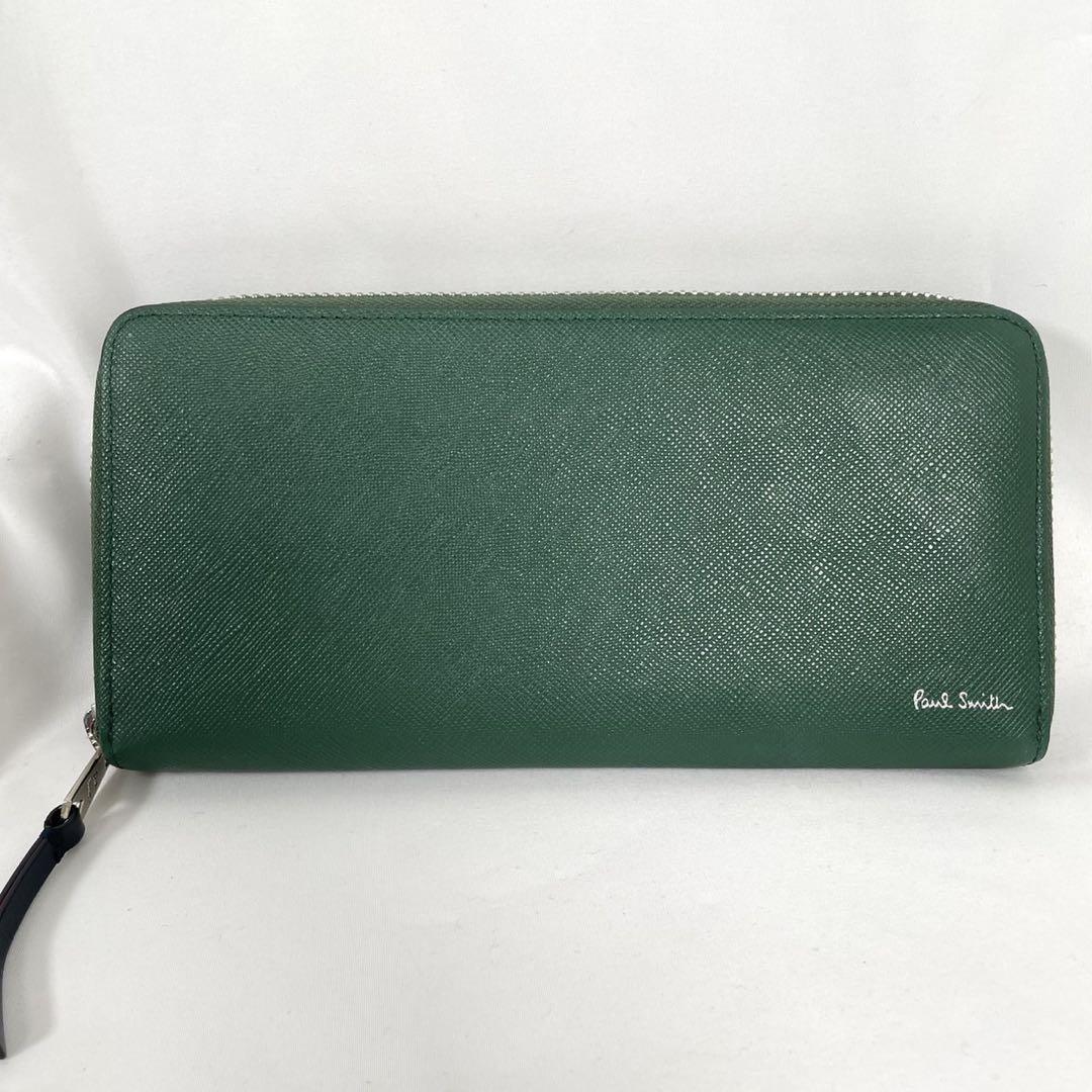 公式通販サイトセール 未使用に近い Paul Smith ポールスミス 長財布 ラウンド 小物